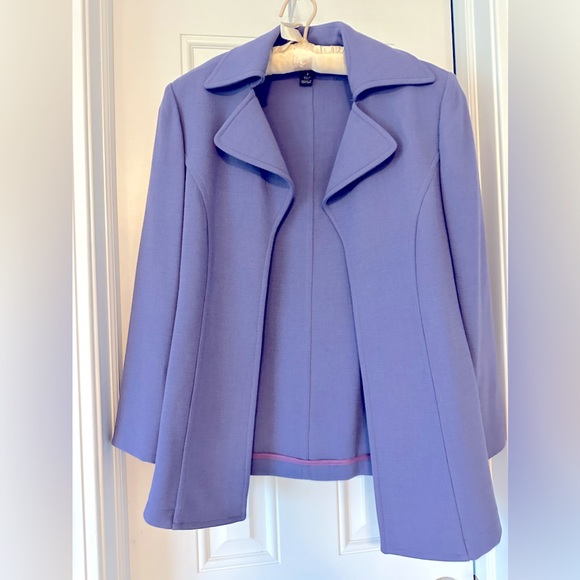 Anne Klein petites Size 8 blazer and size 10 skirt, vintage, lavender EUC - Picture 1 of 11